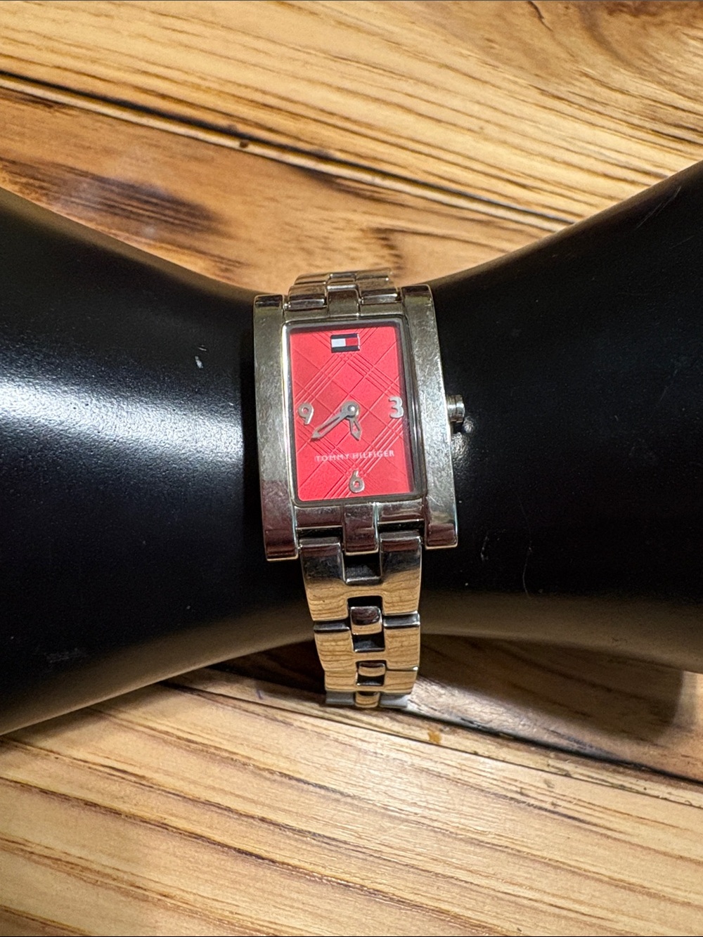 Tommy Hilfiger Women’s Stainless Steel Bracelet Watch with Red Dial